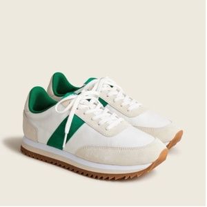 J Crew Women’s Sneakers in White Mountain Kelly